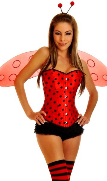 Daisy Corsets Women's 5 PC Sexy Ladybug Costume - 2X