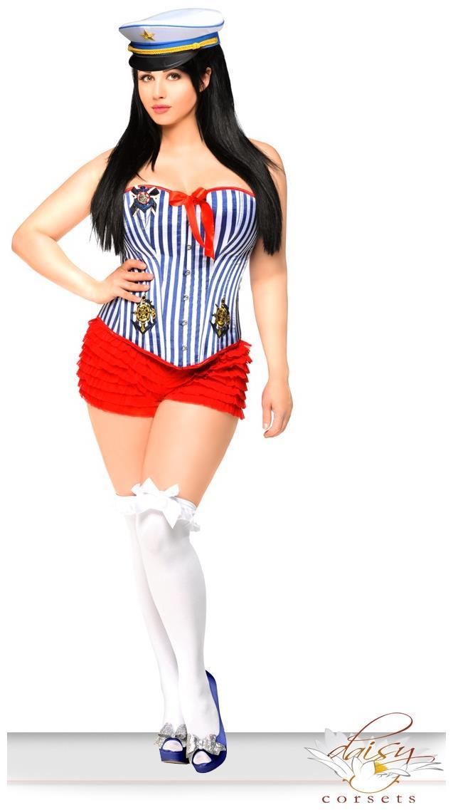 Daisy Corsets Women's 2 PC Pin-Up Sailor Girl Costume - 2X