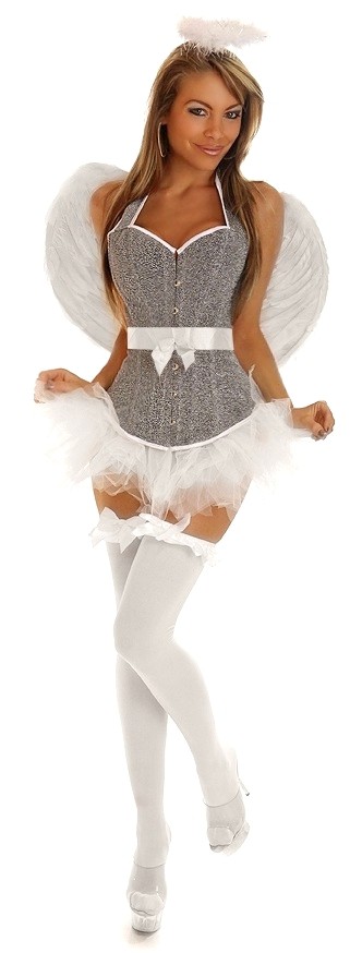 Daisy Corsets Women's 4 PC Angelic Pin-Up Costume - 2X