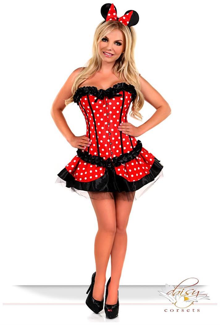 Daisy Corsets Women's 3 PC Sexy Miss Mouse Costume - 2X