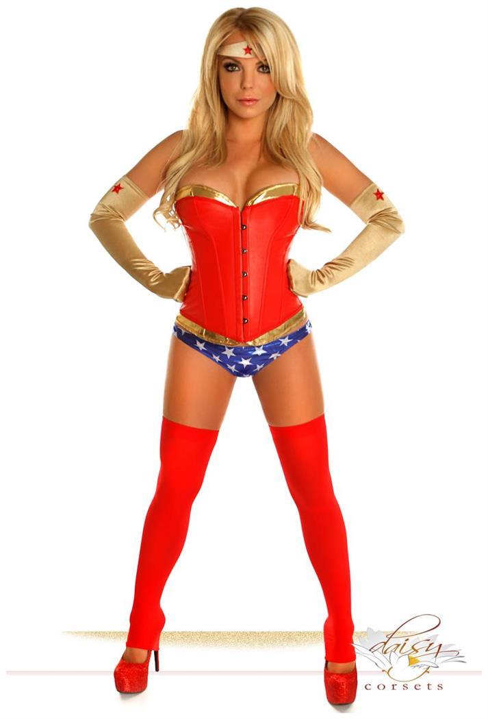 Daisy Corsets Women's 4 PC Sexy Sexy Superhero Costume - 2X