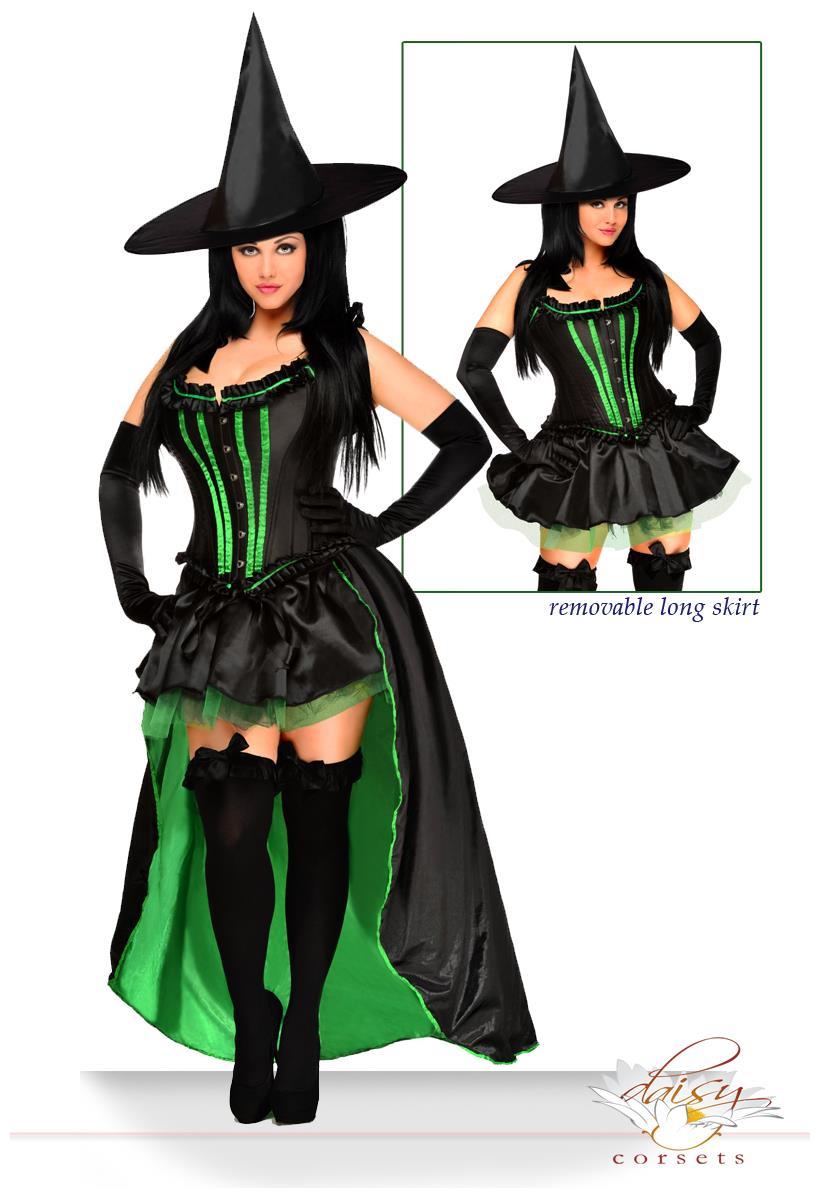 Daisy Corsets Women's 5 PC Sexy Wicked Witch Costume - 2X