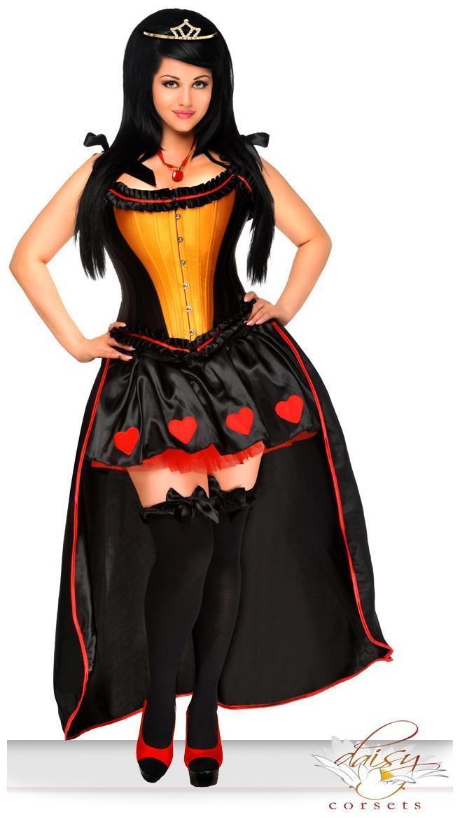 Daisy Corsets Women's 5 PC Sexy Heart Queen Costume - 2X for Valentines Day