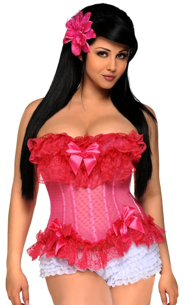 Daisy Corsets Women's Steel Boned Mesh Underwire Corset - 2X for Valentines Day