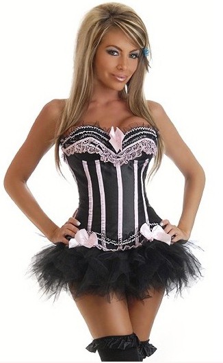 Daisy Corsets Women's Burlesque Ruffled Corset and Pettiskirt - 2X