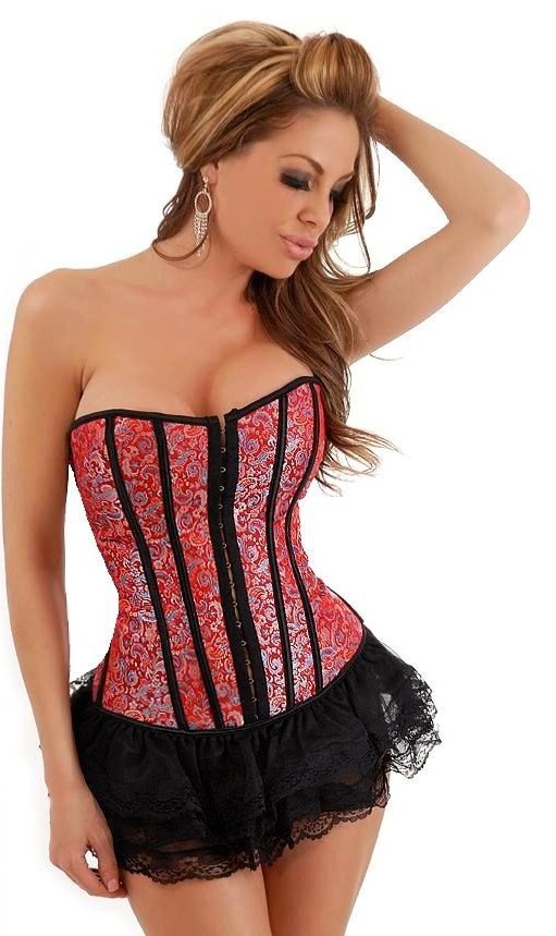 Daisy Corsets Women's Brocade Skirted Strapless Corset - 2X