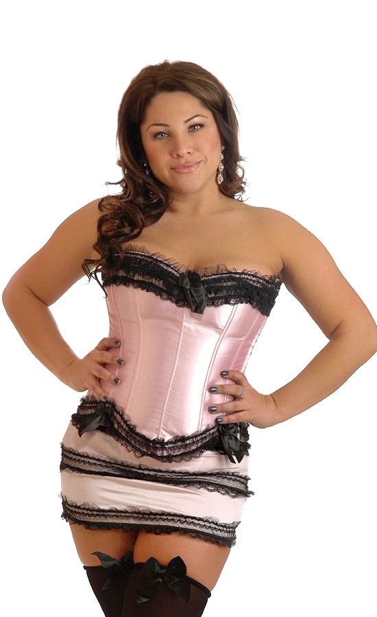 Daisy Corsets Women's Plus Size Burlesque Corset and Skirt Set - 2X for Valentines Day