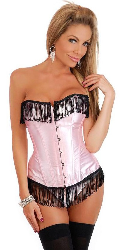 Daisy Corsets Women's Strapless Fringe Burlesque Corset - 2X