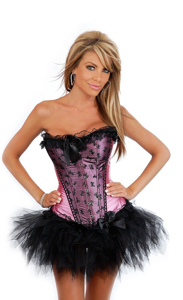 Daisy Corsets Women's Burlesque Bows Corset and Pettiskirt - 2X