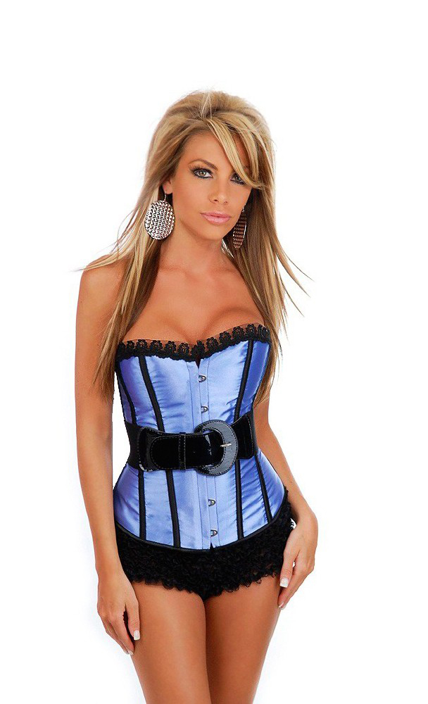 Daisy Corsets Women's Periwinkle Burlesque Belted Corset - 2X