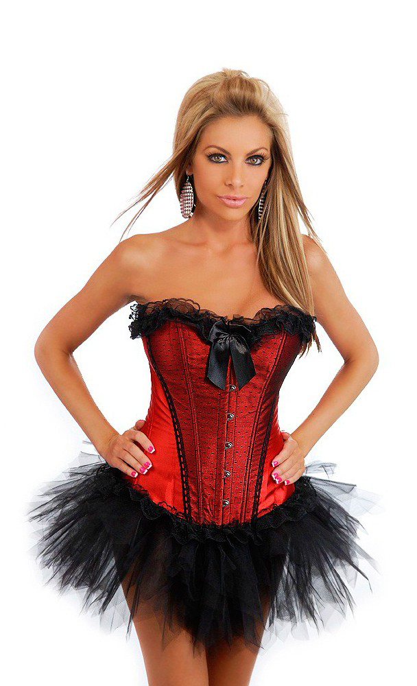 Daisy Corsets Women's Scarlet Burlesque Corset and Pettiskirt - 2X