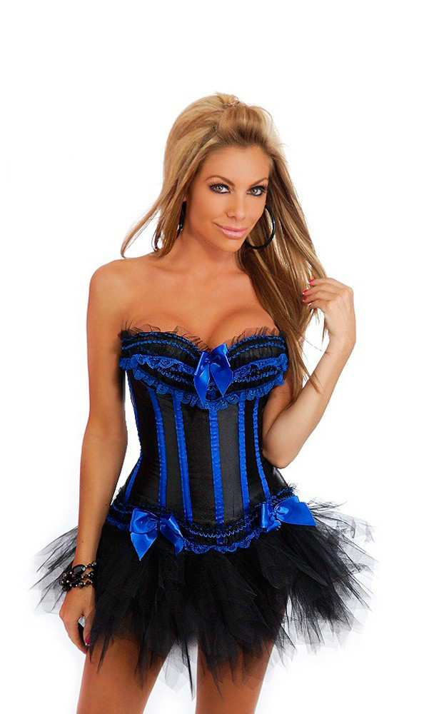 Daisy Corsets Women's Burlesque Zipper Corset and Pettiskirt - 2X