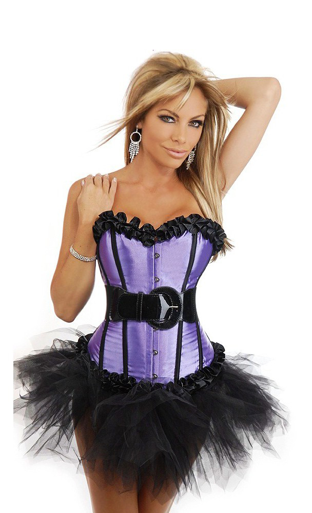 Daisy Corsets Women's Strapless Burlesque Corset and Pettiskirt - 2X for Mardi Gras