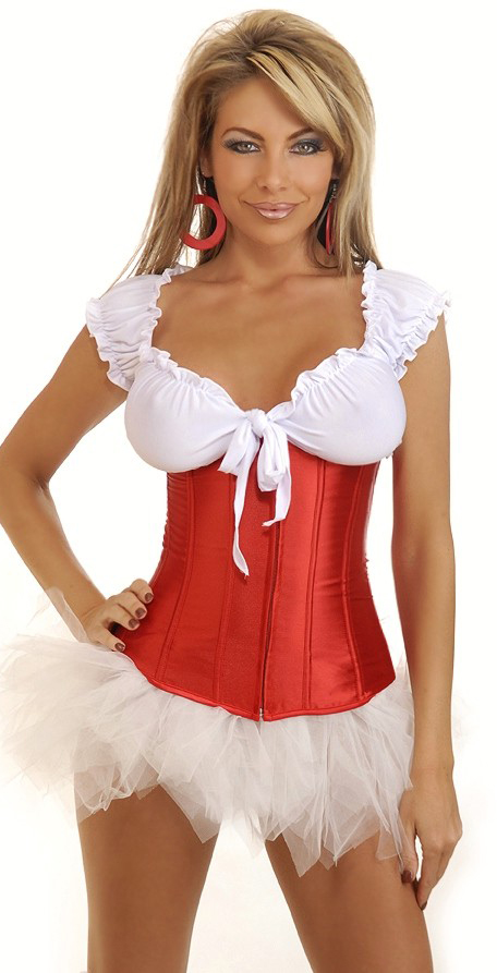 Daisy Corsets Women's Red Vixen Underbust Corset and Pettiskirt - 2X for Valentines Day