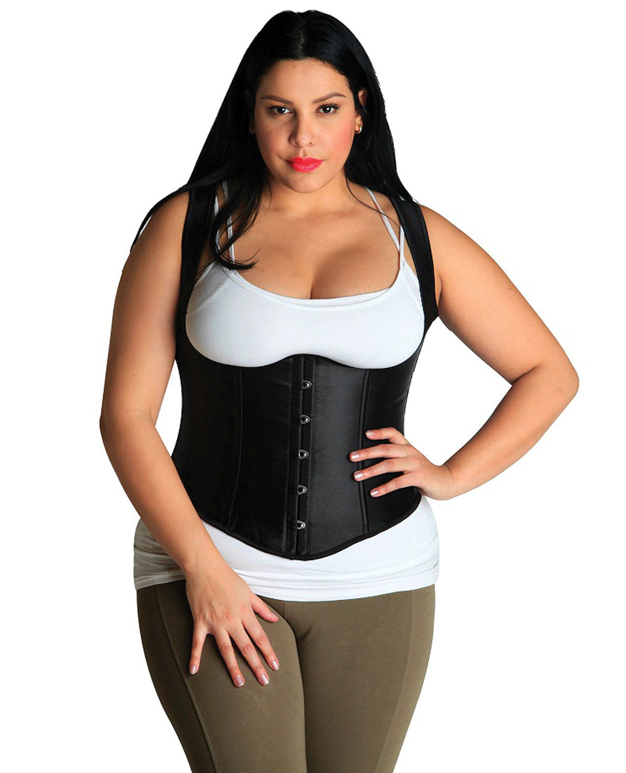 Bonitaz-corsets Women's Halter Underbust Corset With Steel Busks Front Closure - 2X