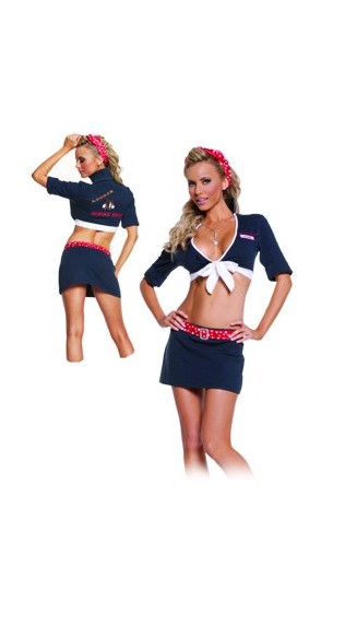 Elegant Moments Women's 5 pc High Maintenance Honey Costume - NAVY - L