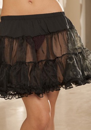 Elegant Moments Women's Sheer tulle petticoat - BLACK - One Size