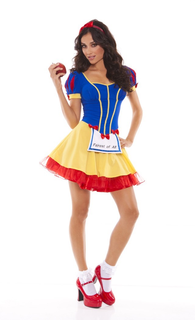 Elegant Moments Women's 2 pc.Fairest of All Light up Costume - BLUE/YELLOW - L