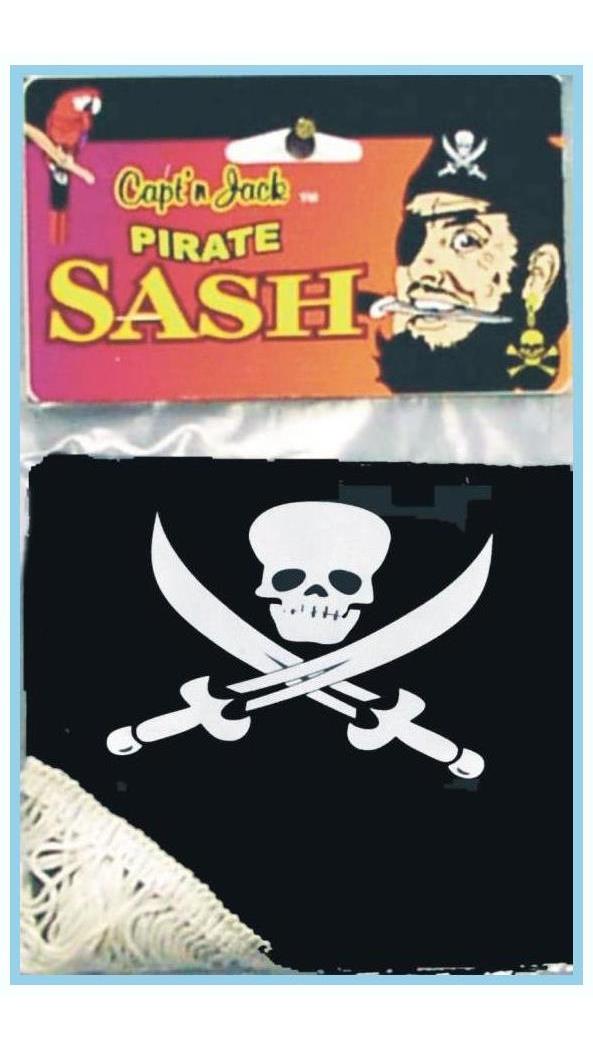 Seasons Best Halloween Llc Men's Pirate Jack Waist Sash Accessory Kit - Standard