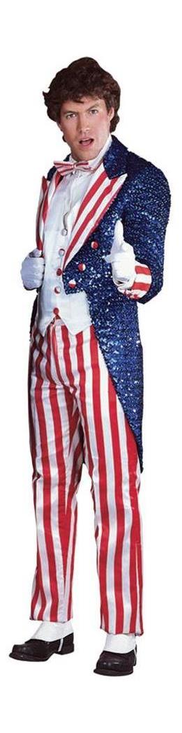 Rubie's Costume Co Men's Uncle Sam Sequin Large Deluxe Costume - Standard