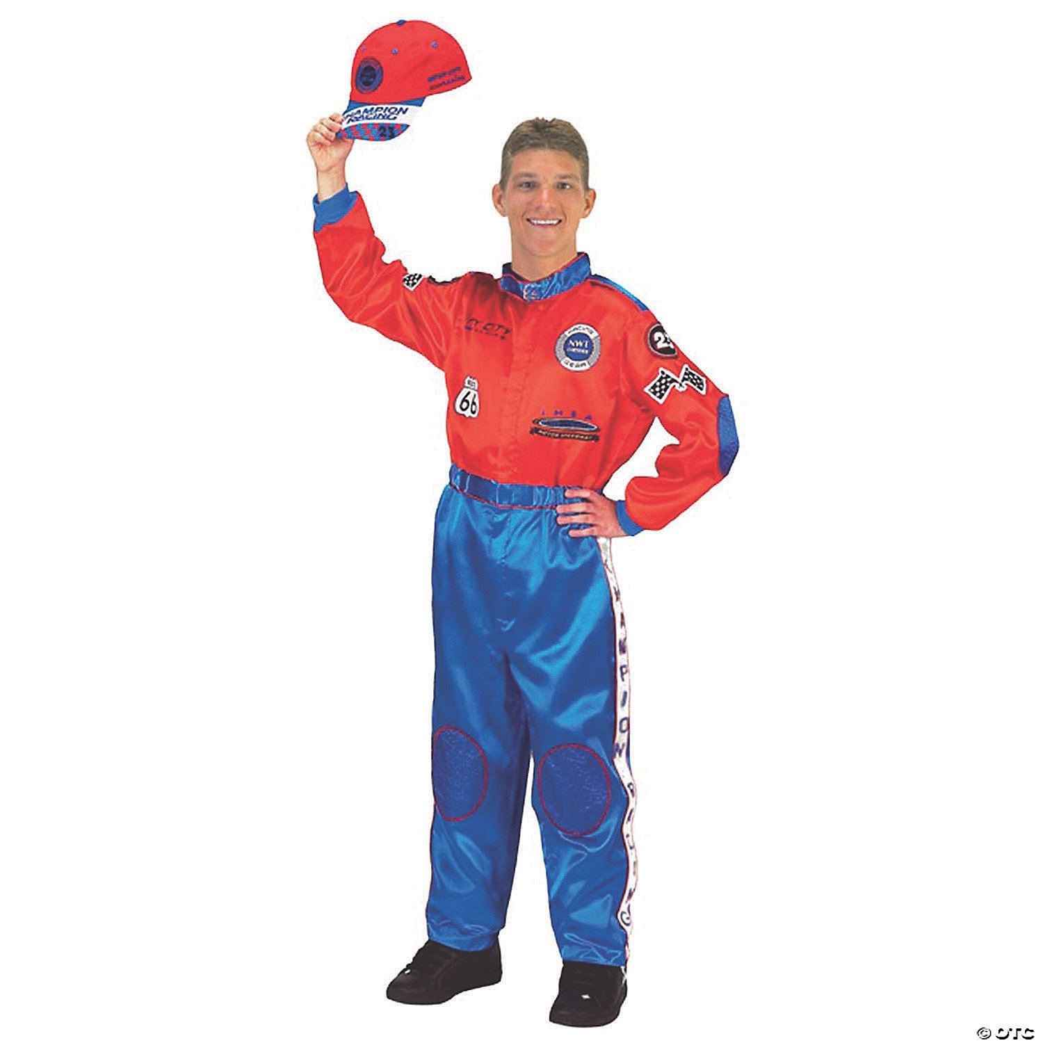 Aeromax Men's Red Blue Racing Suit Costume - Standard