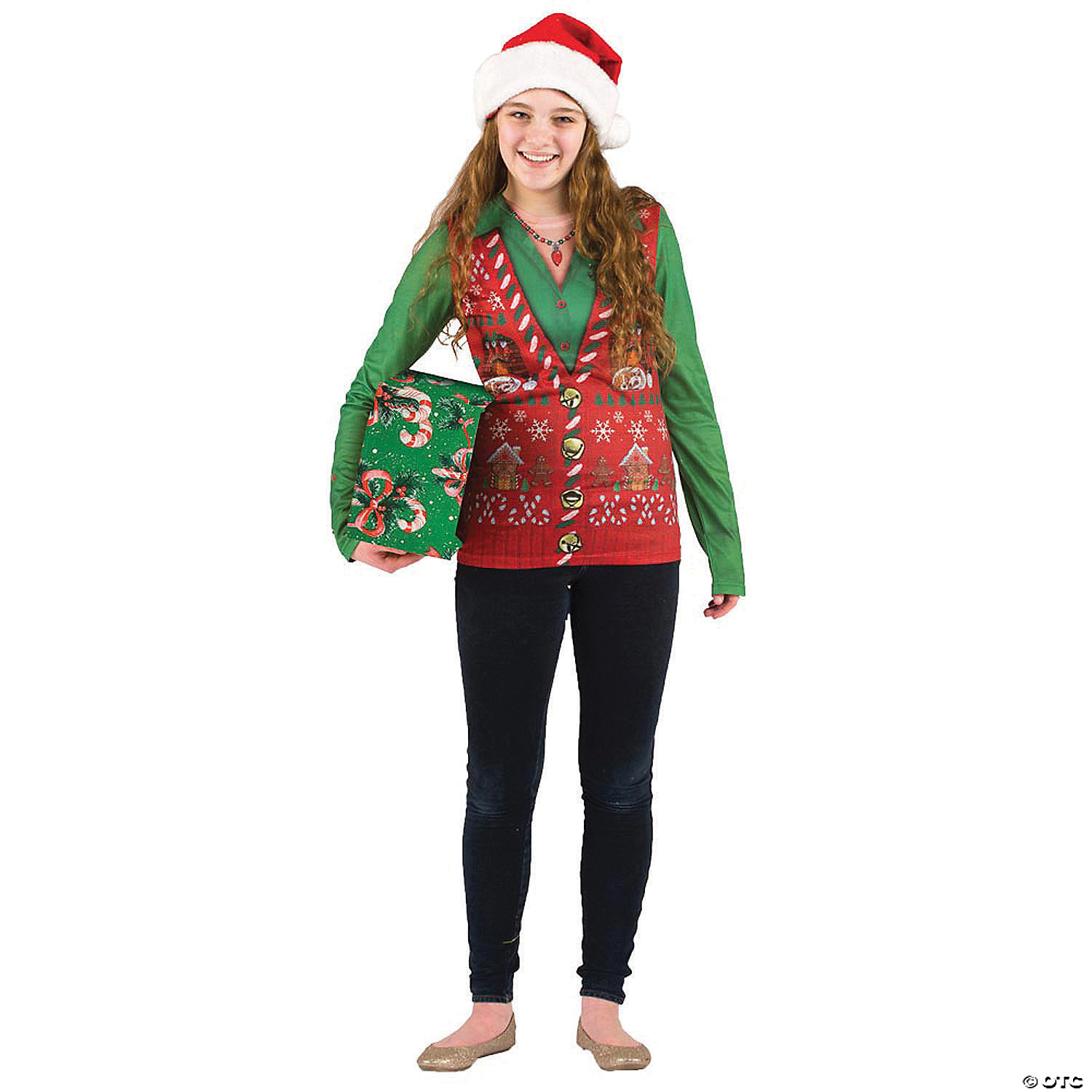 Creative Apparel Concepts Women's Ladies Ugly Christmas Vest - Multi - 12-14