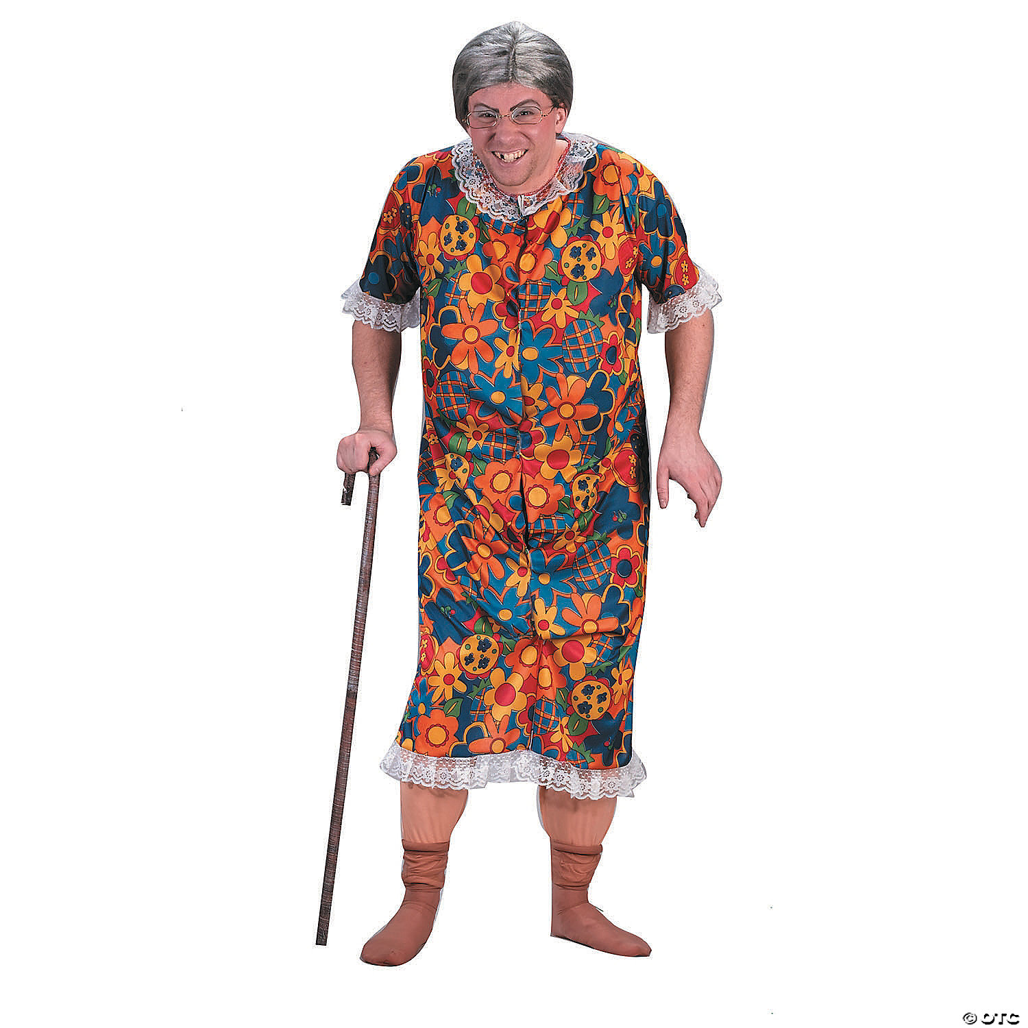 Fun World/Holiday Times Men's Groppin Granny Adult Costume - Standard