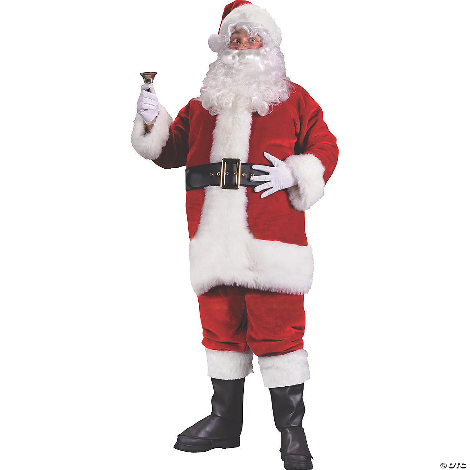 Fun World/Holiday Times Men's Santa Suit Prem Plush Costume - 40-48