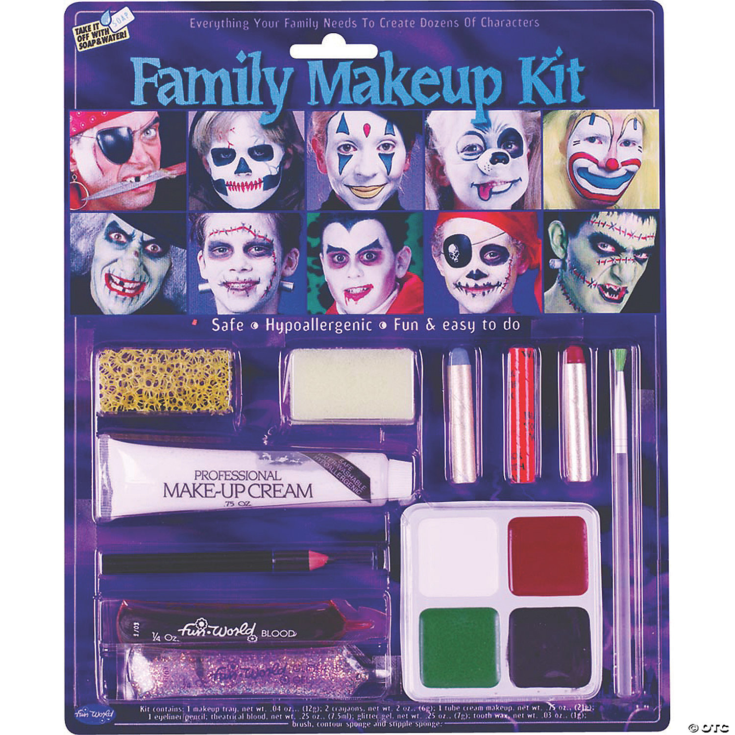 Fun World/Holiday Times Family Makeup Accessory Kit - Standard