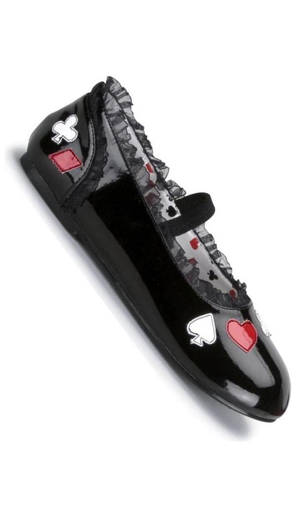 Pleaser Women's Black Alice Child Flat Shoes - 14-15