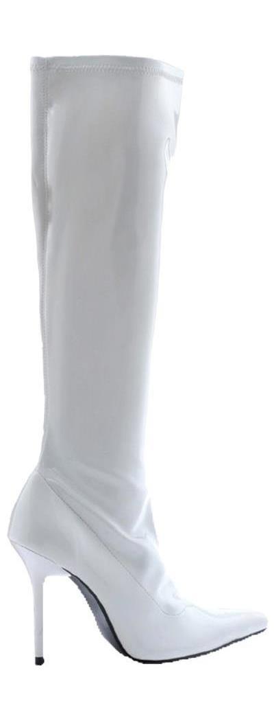 Ellie Shoes Women's Emma Knee Length White Boots - 10