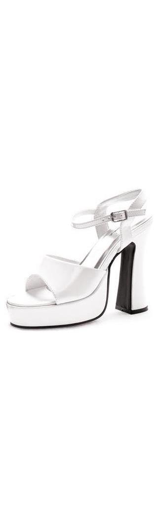 Ellie Shoes Women's Platform Leather White Shoes - 14 for Valentines Day