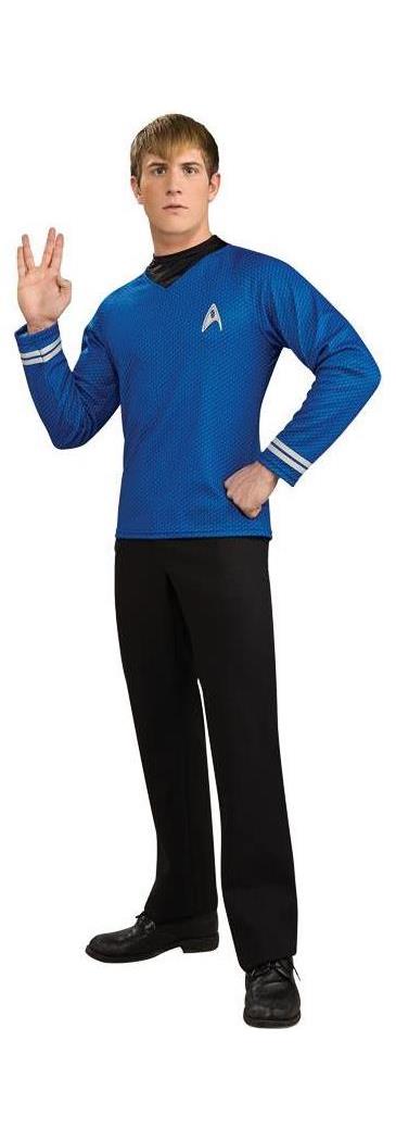 Rubie's Costume Co Men's Star Trek Blue Movie Deluxe Shirt Costume - 34-36