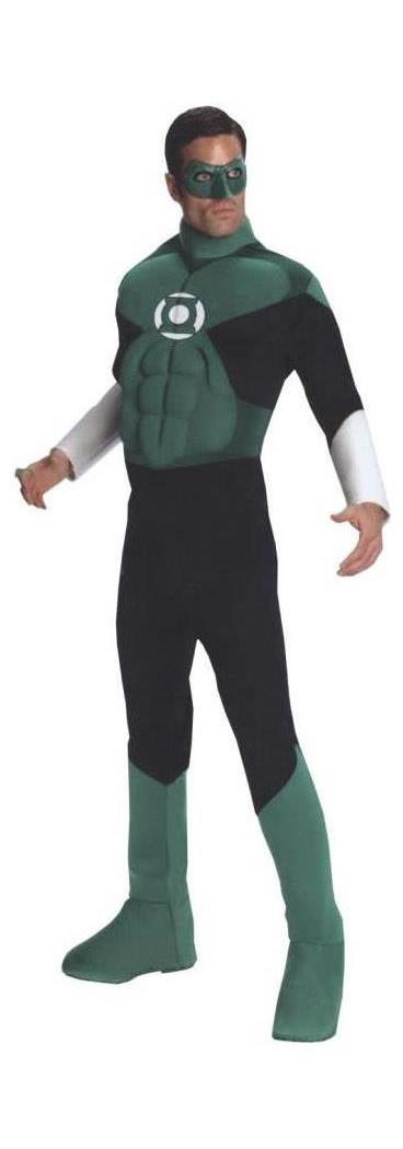 Rubie's Costume Co Men's Green Lantern Deluxe Muscle Adult Costume - Standard