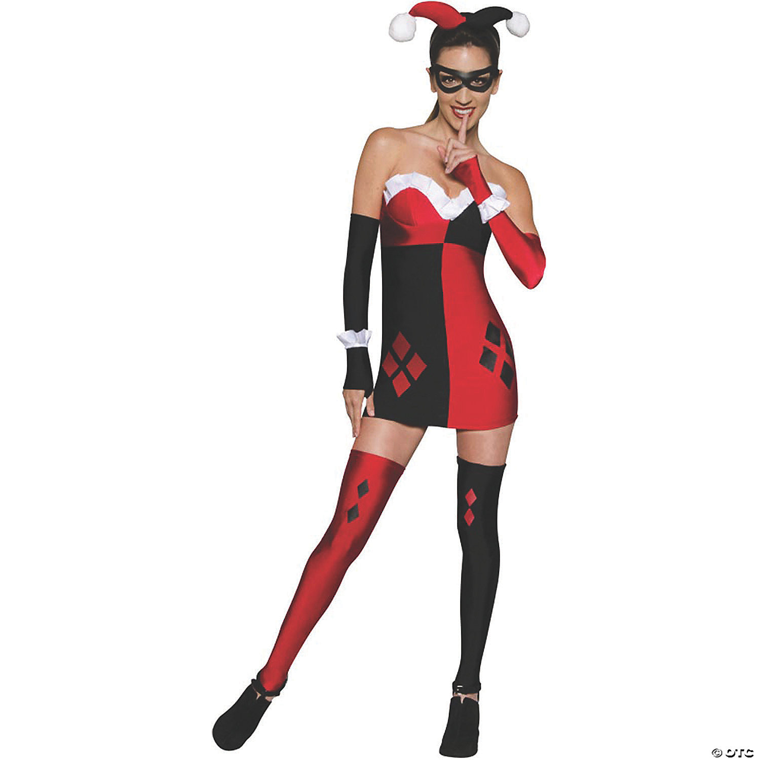 Rubie's Costume Co Women's Joker Villain Harley Quinn Adult Costume - 2-6 for Mardi Gras