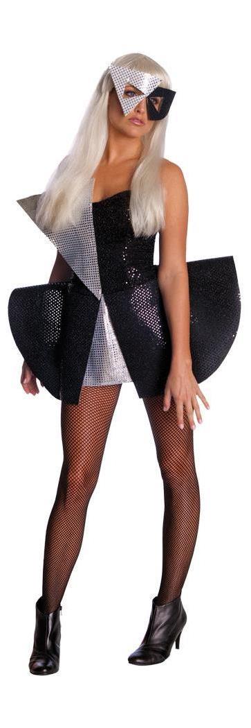 Rubie's Costume Co Women's Lady Gaga Black Sequin Dress Costume - 2-6