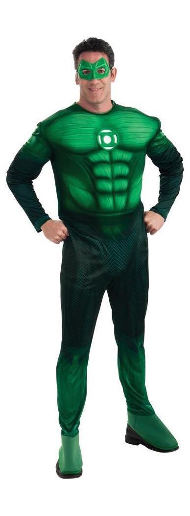 Rubie's Costume Co Men's Hal Jordan Deluxe Muscle Adult Costume - Standard