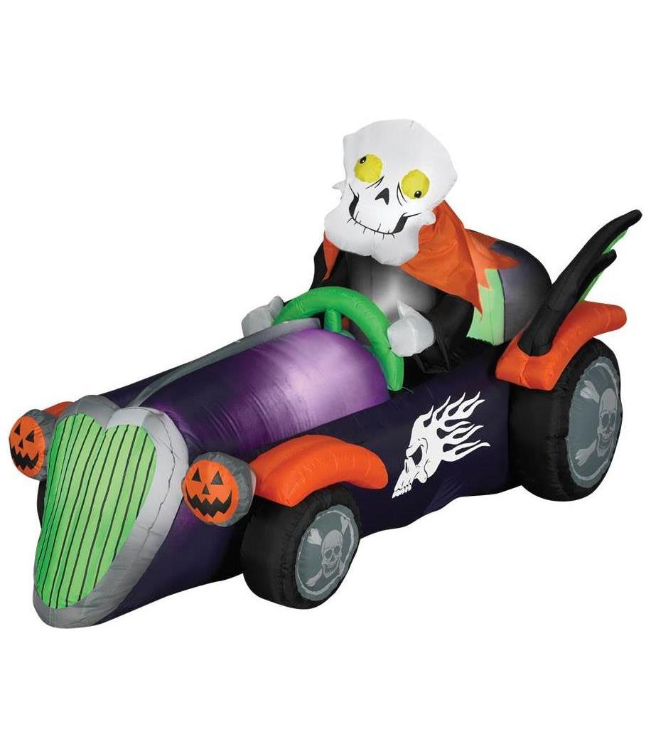 Gemmy Industries Corp. Airblown Skelly Racer 4' Decoration - Standard