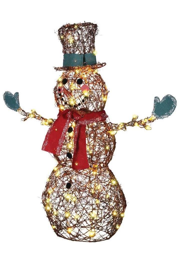 Gemmy Industries Corp. Starry Night Grapevine Snowman Decoration - Standard