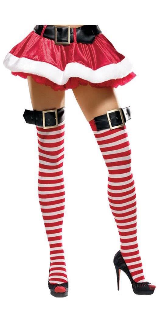 Leg Avenue Women's Santa Thigh Highs - 8-14