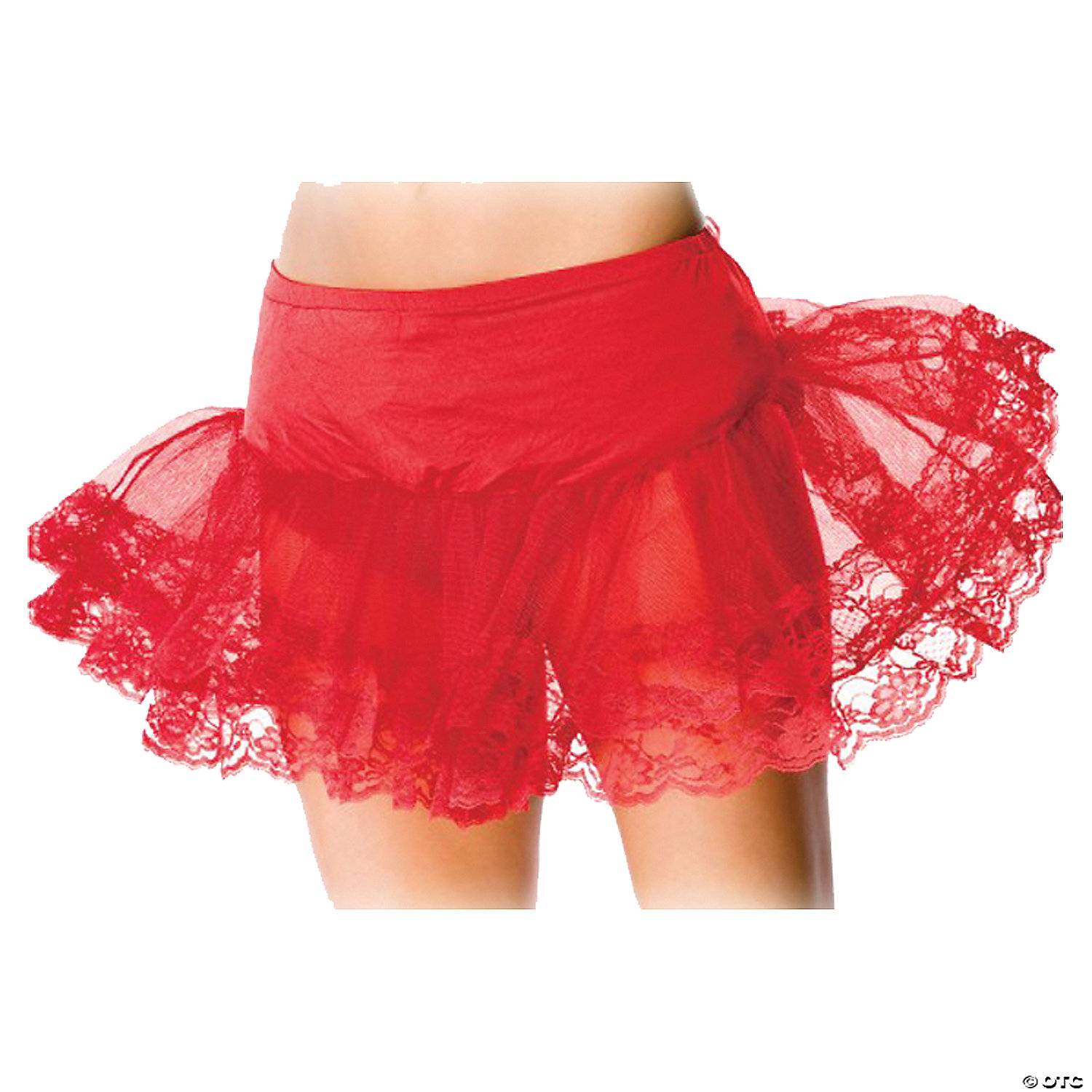 Leg Avenue Women's Petticoat Red Lace Bottom - Standard for Valentines Day