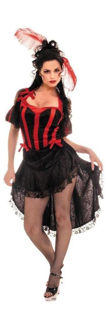 Underwraps Carnival Corp. Women's Can Can Black Red Costume - 12-14