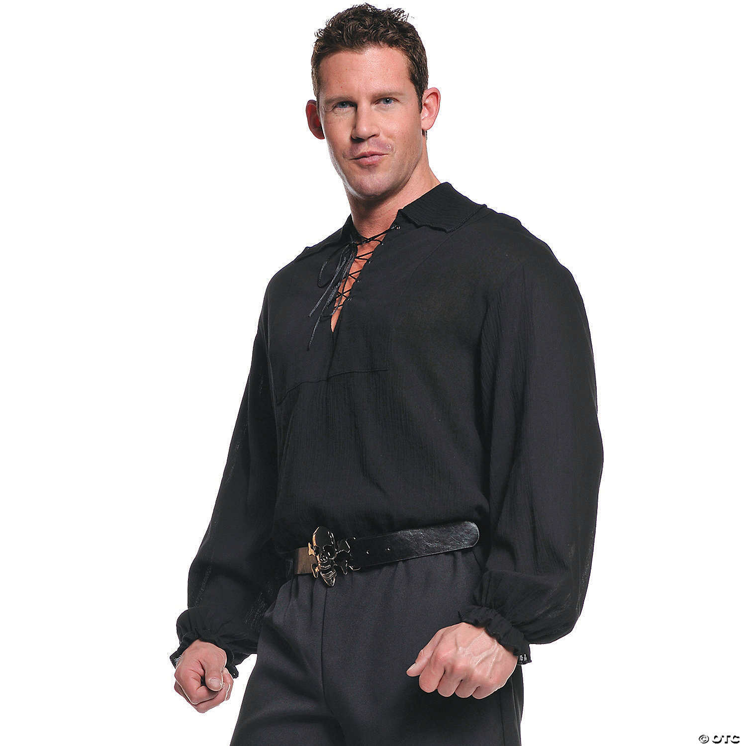 Underwraps Carnival Corp. Men's Pirate Black Shirt - One Size