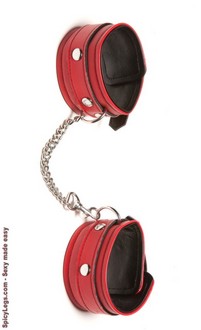 Love Chain Ankle Cuffs- Red