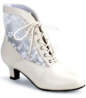 Victorian Adult Boots Ivory