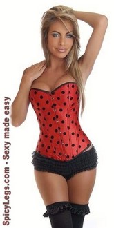 Pin-Up Ladybug Burlesque Corset