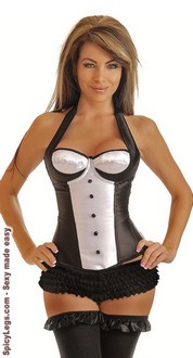 Halter Underwire Tuxedo Corset