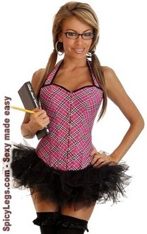 2 PC Sexy Schoolgirl Costume