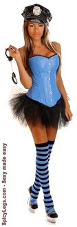 4 PC Pin-Up Cop Costume