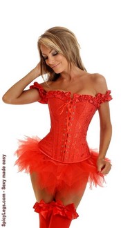 Embroidered Peasant Top Corset and Pettiskirt
